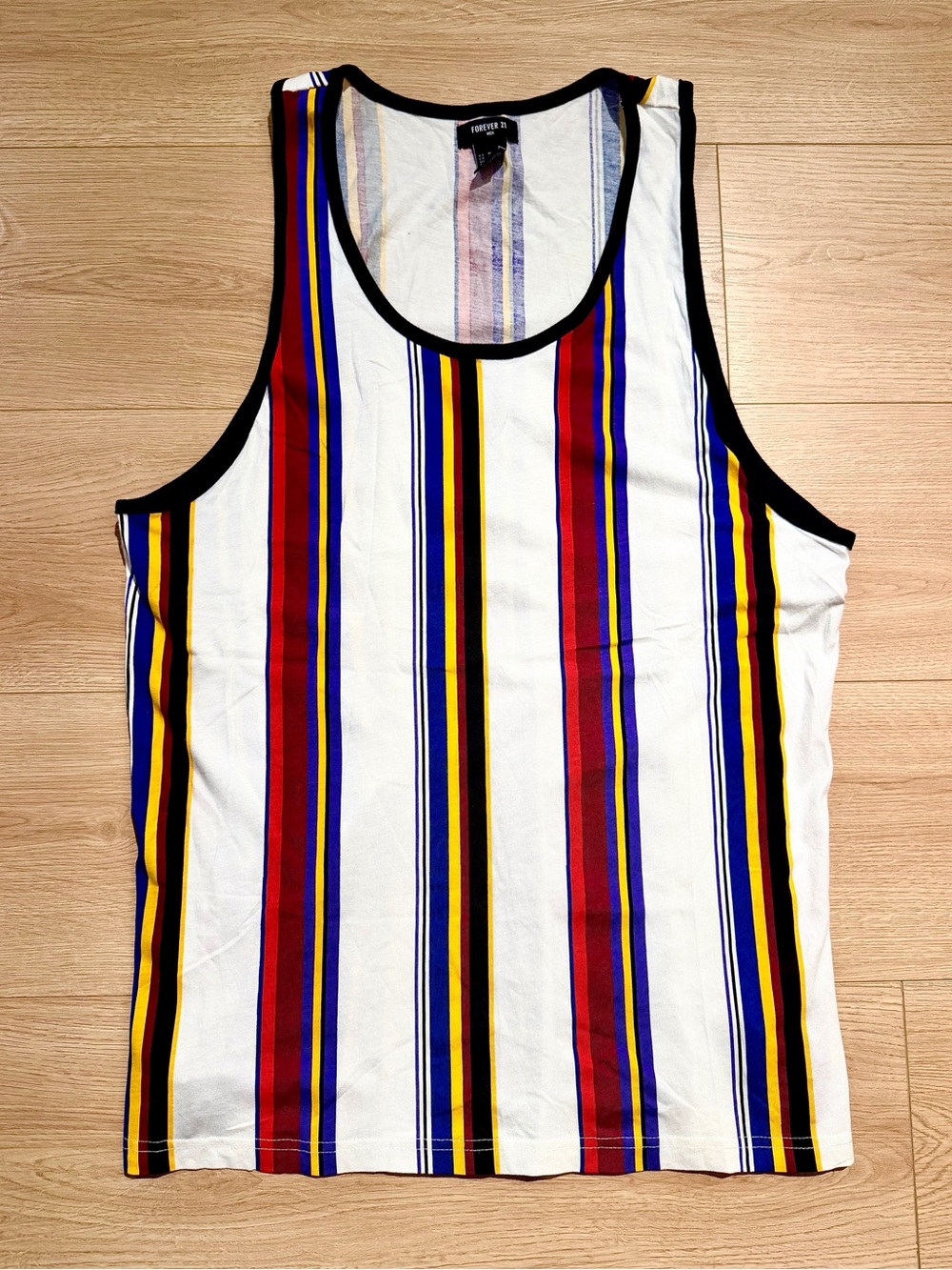 Forever 21 Striped Tank Top with Bold Multicolor Stripes